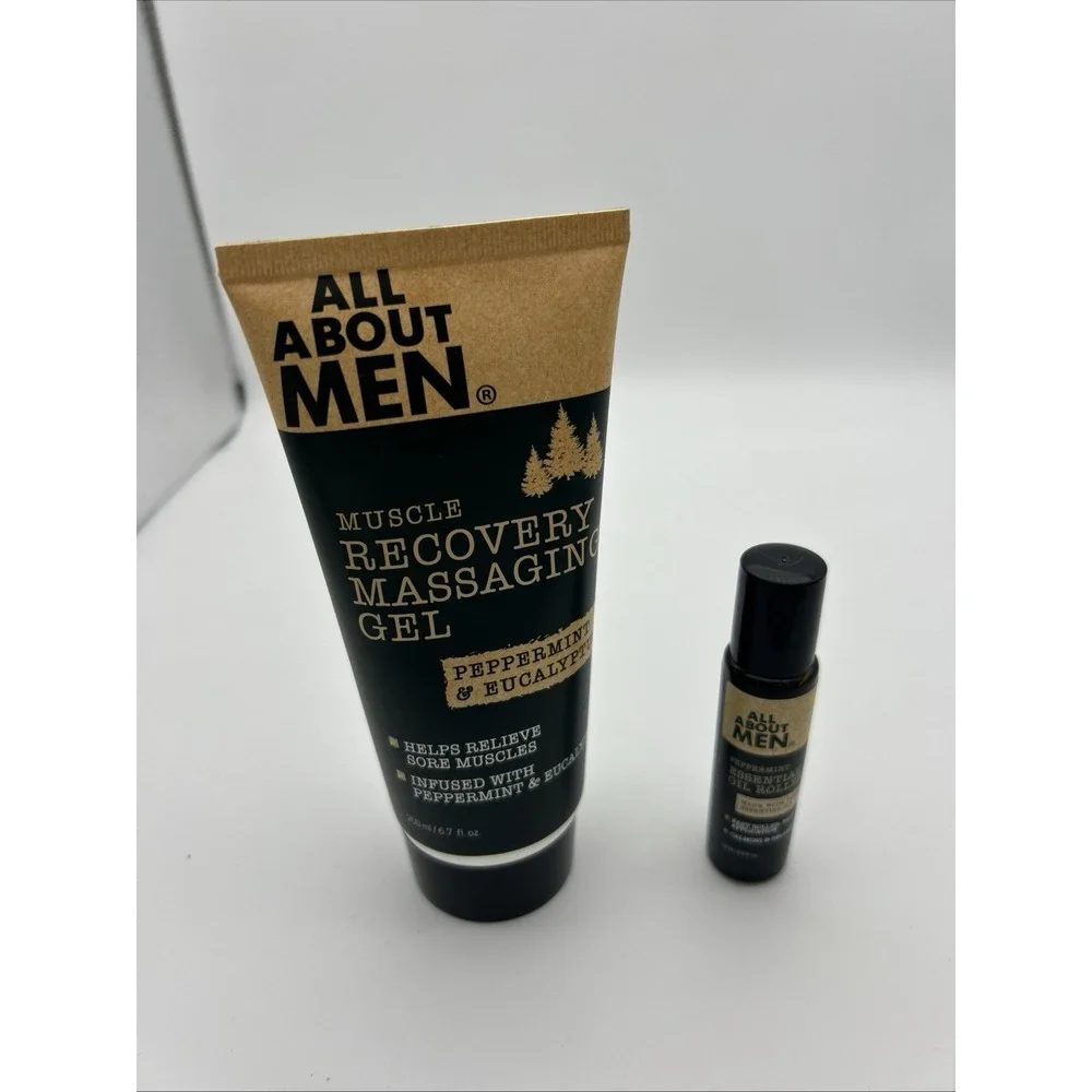 All About Men Muscle recovery massaging gel‎ &essential oil roller